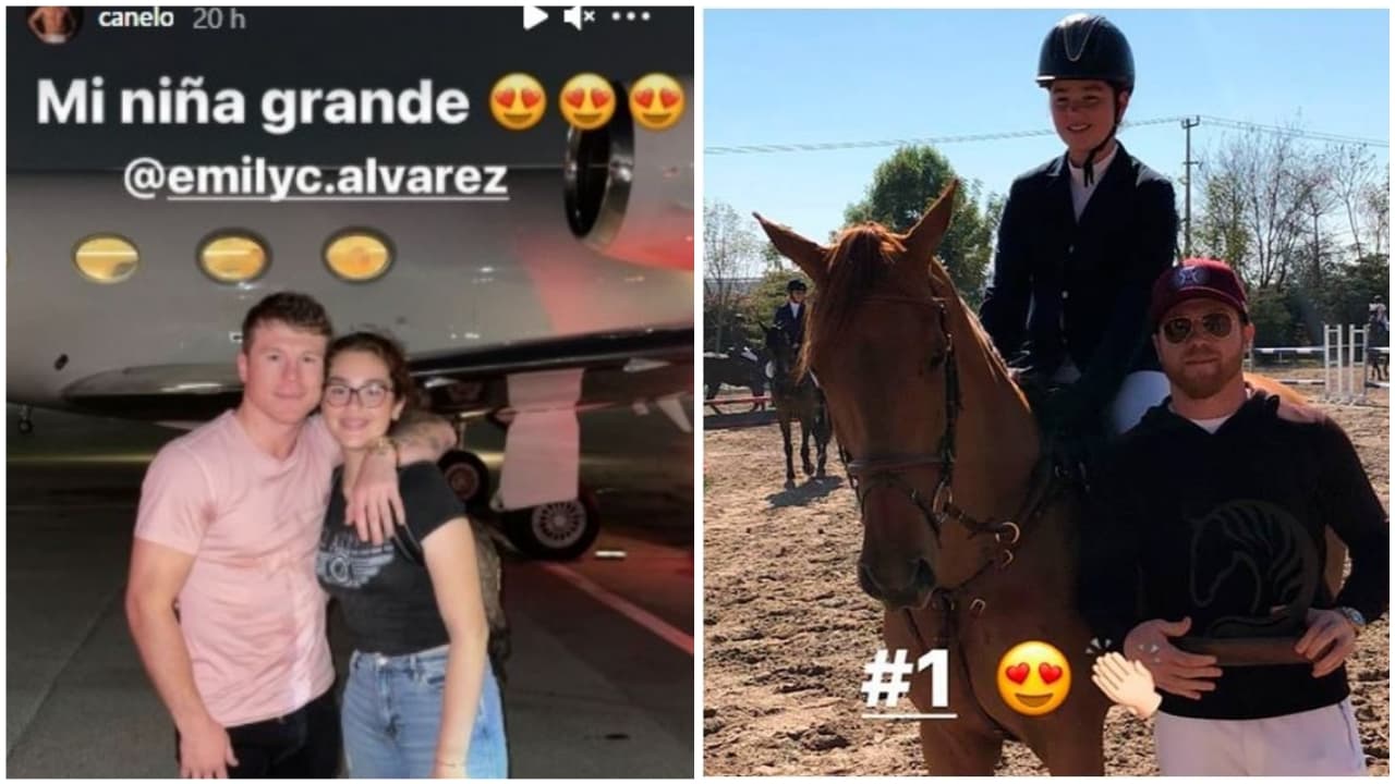 Gracias a las fotos que comparte 'El Canelo' en redes, se sabe que la jovencita practica equitación.