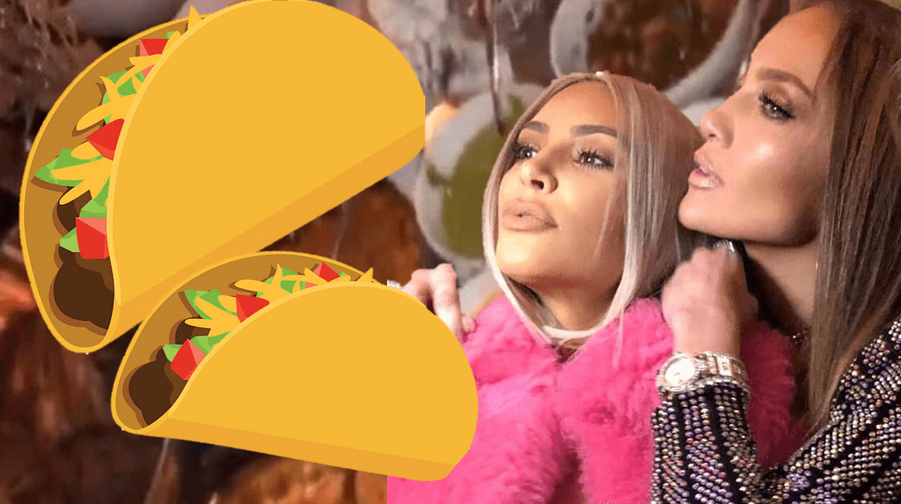 Jennifer Lopez y Kim Kardashian despiden el año con tacos, salsa y guacamole