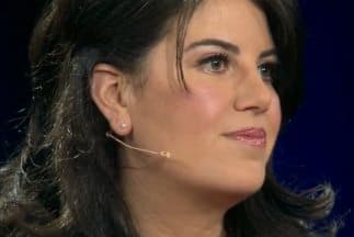 Monica Lewinsky en su discurso. (Imagen tomada