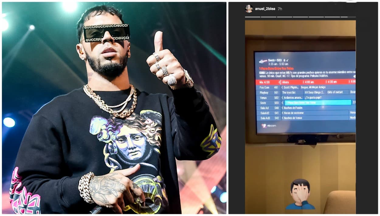 Y es que el artista compartió un corto video de lo que había encontrado en la guía de la tele, donde el título de una película pornográfica lo hizo reír a carcajadas.