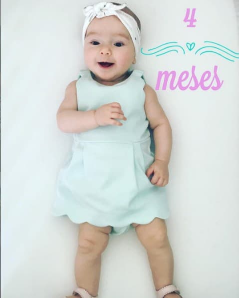 Baby Alana cada día se pone más hermosa, ya con cuatro meses.