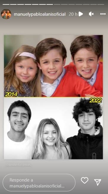 Recientemente los actores sorprendieron en sus redes sociales con un reencuentro entre los hermanitos Lascuráin.