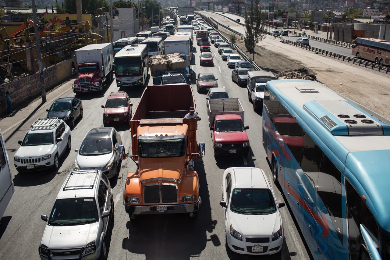 Las protestas causaron muchísima congestión, en las ya colapsadas vías mexicanas.