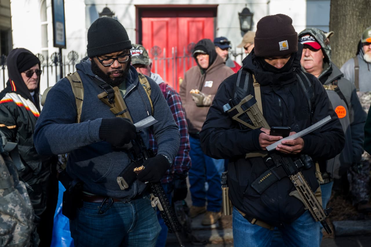 Marcha a favor de las armas en Richmond, Virginia.