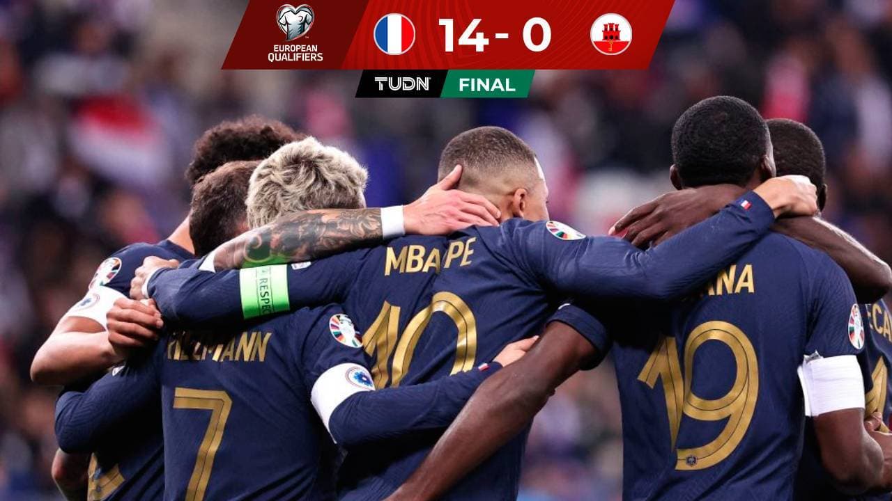 Resumen | Francia golea a Gibraltar y establece marca histórica