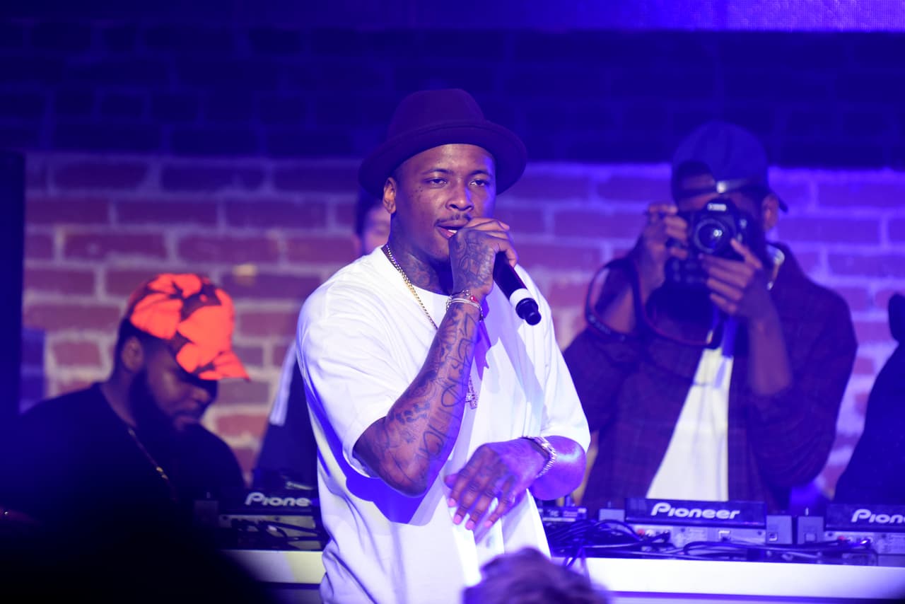 LOS ANGELES, CA - JULY 15: Rapper YG performs during adidas Be The Difference LA on July 15, 2015 in Los Angeles, California. (Photo by Jonathan Moore/Getty Images for adidas)