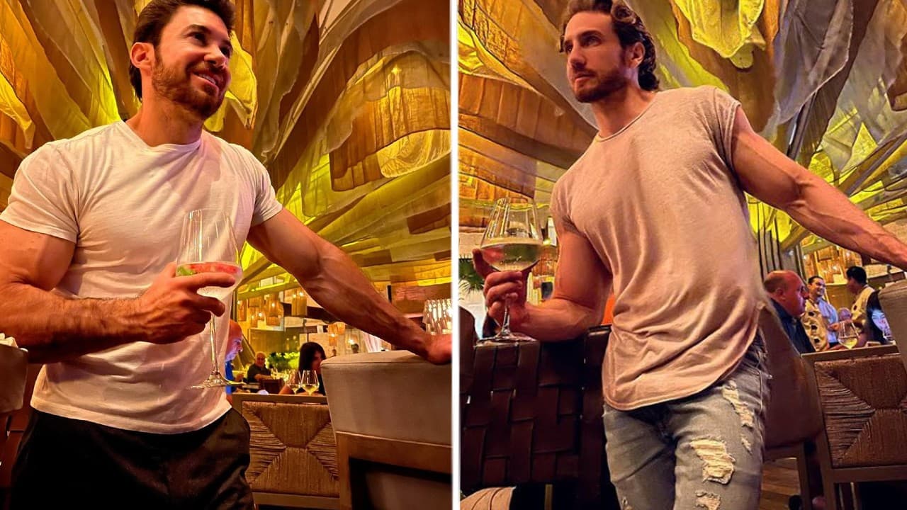 Los hermanos también disfrutaron de una noche griega en el hotel donde se hospedan.
<br>