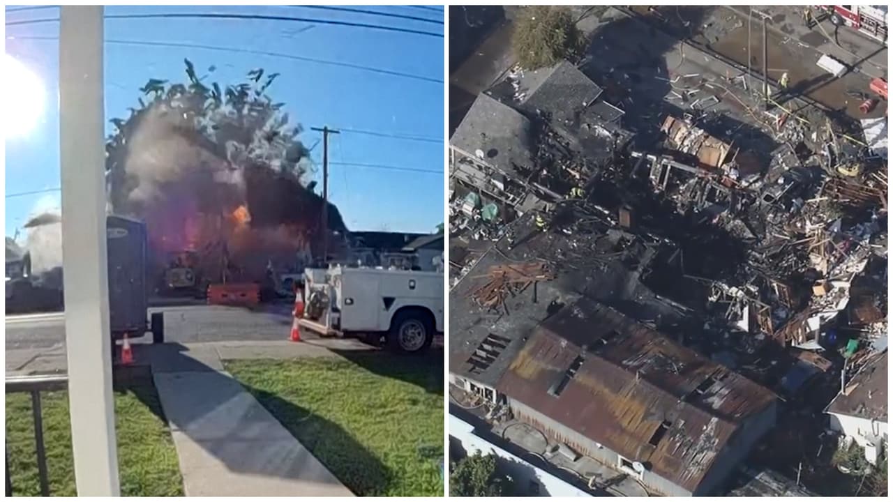 El momento exacto de la explosión en Bay Area: ring y drones captaron la devastación