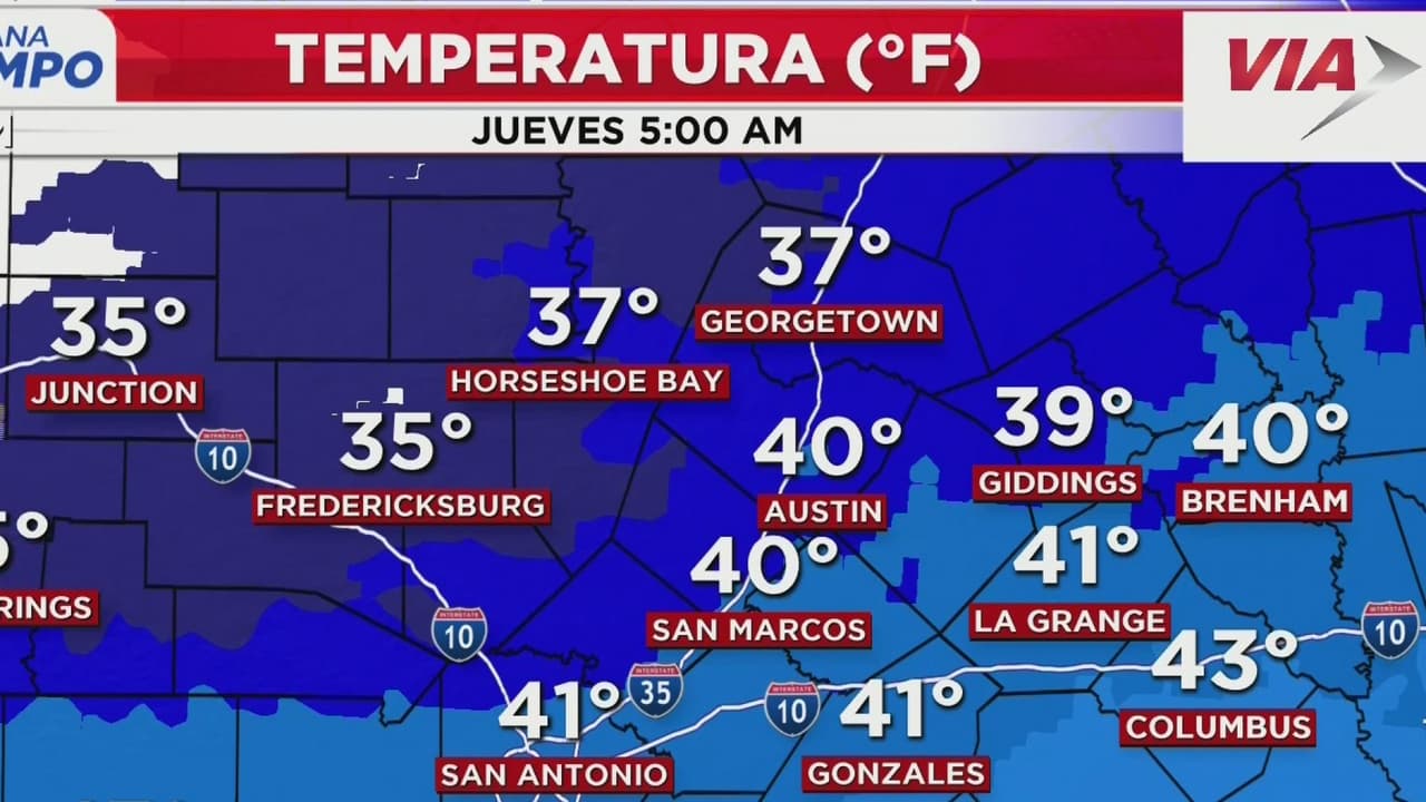 Primera helada de la temporada llegará a partes del centro de Texas