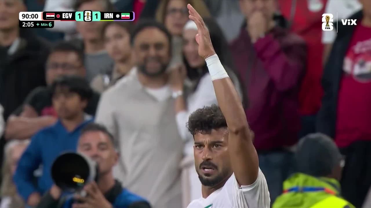 ¡Por esta razón le anularon un golazo de último minuto a Irán y le quitan el triunfo vs. Egipto!