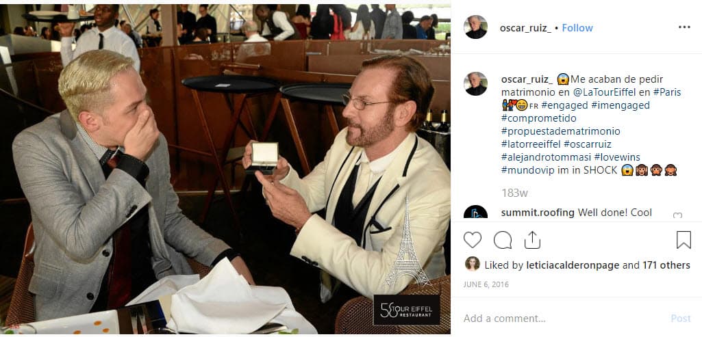 A pesar de que la pareja se divorció en 2015, poco después lo volvieron a intentar cuando Tommasi le pidió matrimonio a Óscar Ruiz en junio de 2016, cuando se encontraban en la parte más alta de la Torre Eiffel, en París, Francia.