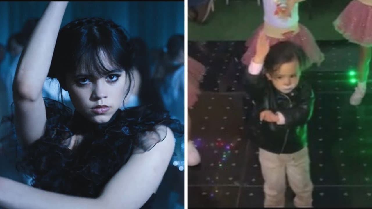 "Niño Merlina" conquista TikTok con tierno baile junto a "chambelanas": así fue su coreografía