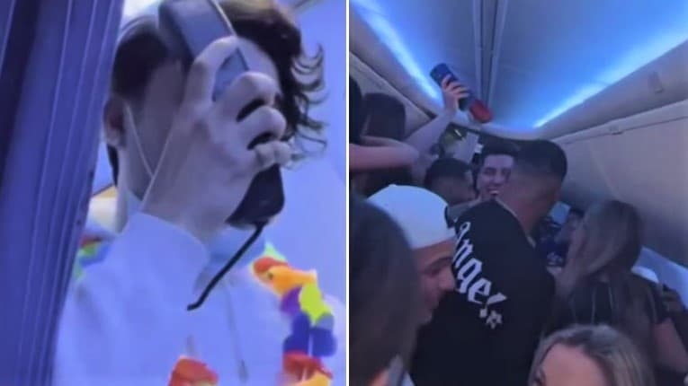 ‘Influencers’ canadienses enfrentarían una multa de hasta 5 mil dólares por realizar fiesta en pleno vuelo