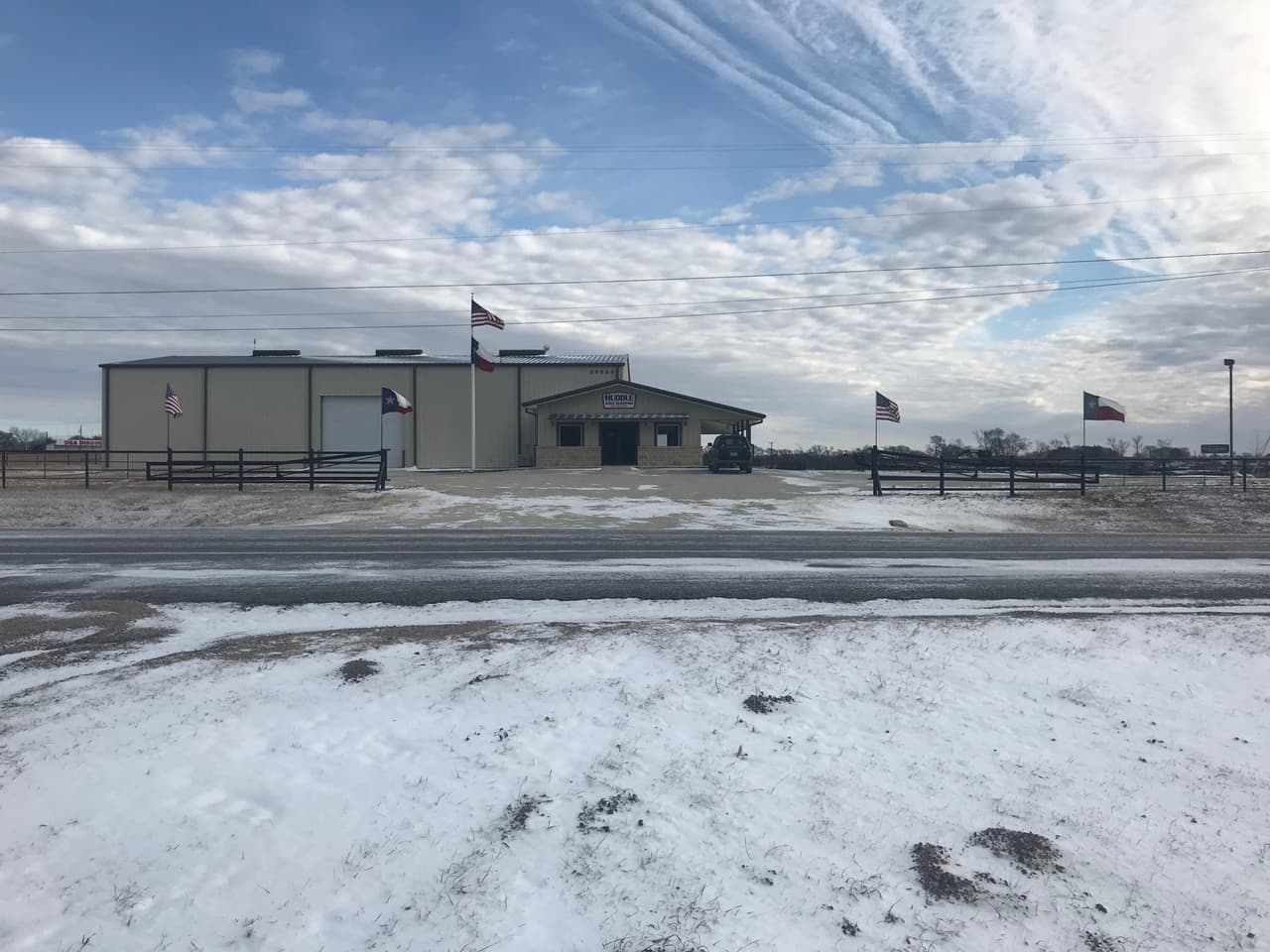 Las vías se congelaron en Canton, Texas.