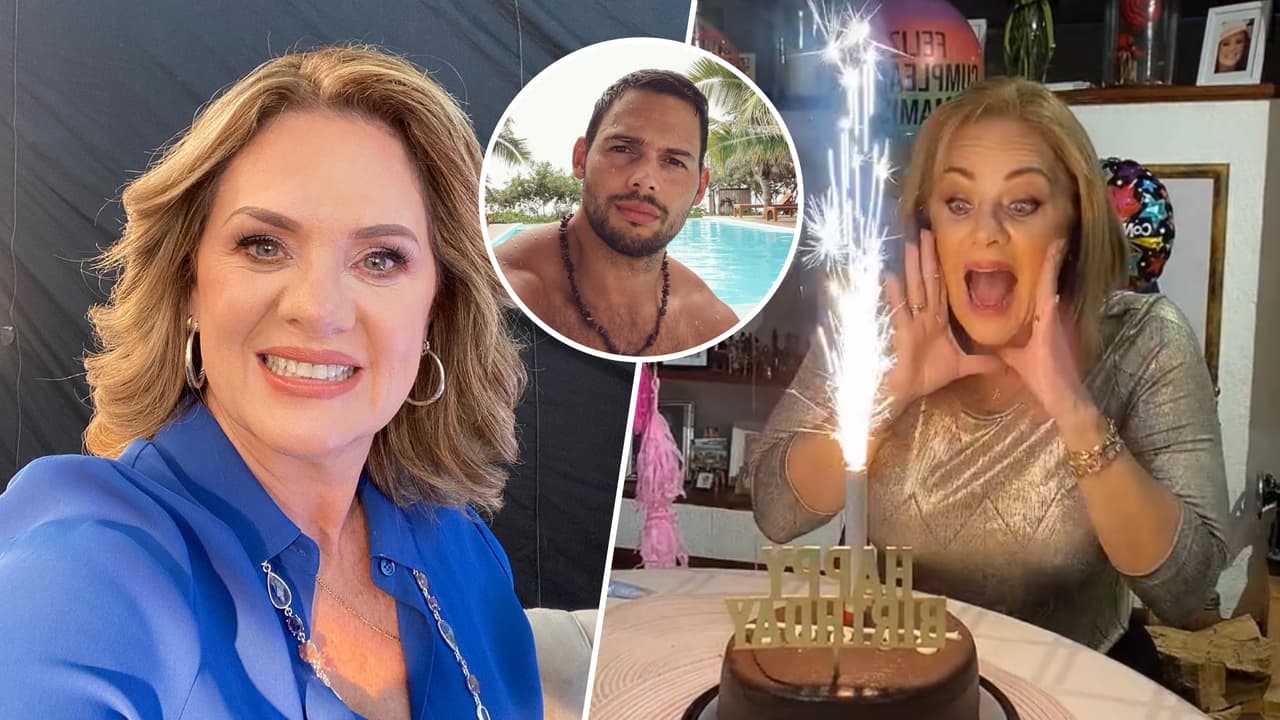Erika Buenfil celebró su cumpleaños 58 con mucha champaña y un beso de Emmanuel Palomares