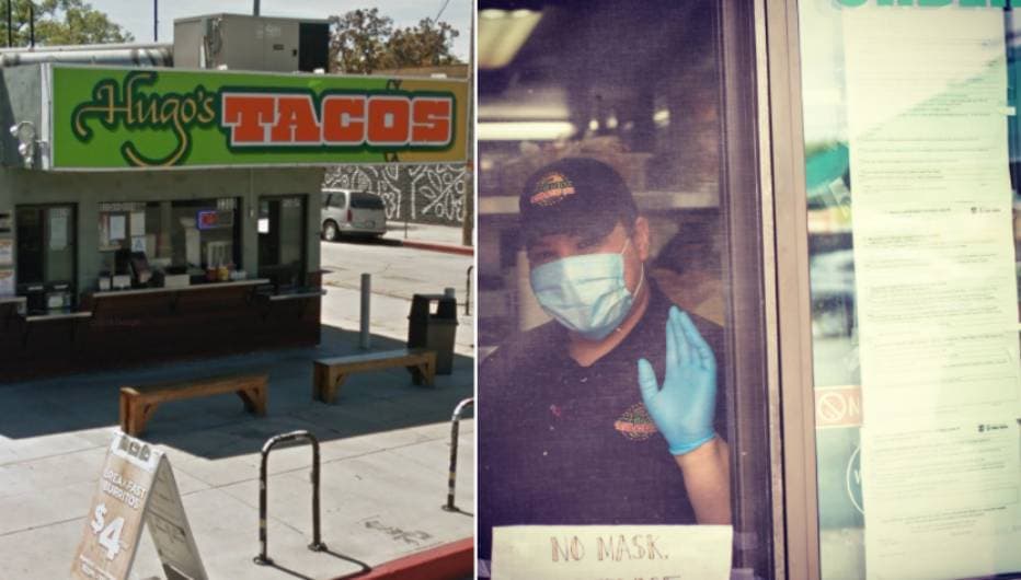 Restaurante de tacos cierra tras amenazas a empleados por pedir el uso de mascarillas en tiempos del coronavirus