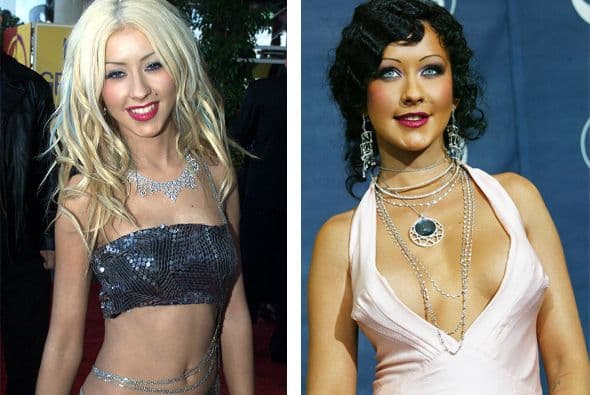 Christina Aguilera también se aumentó el busto en un par de ocasiones.