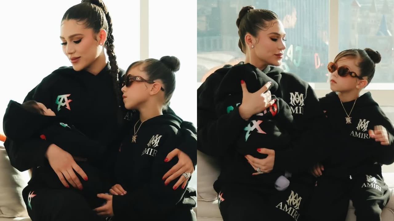 Fernanda Gómez se dejó ver en algunas fotos cargando a su hija Eva Victoria, cuya llegada al mundo fue anunciada el pasado 8 de agosto.