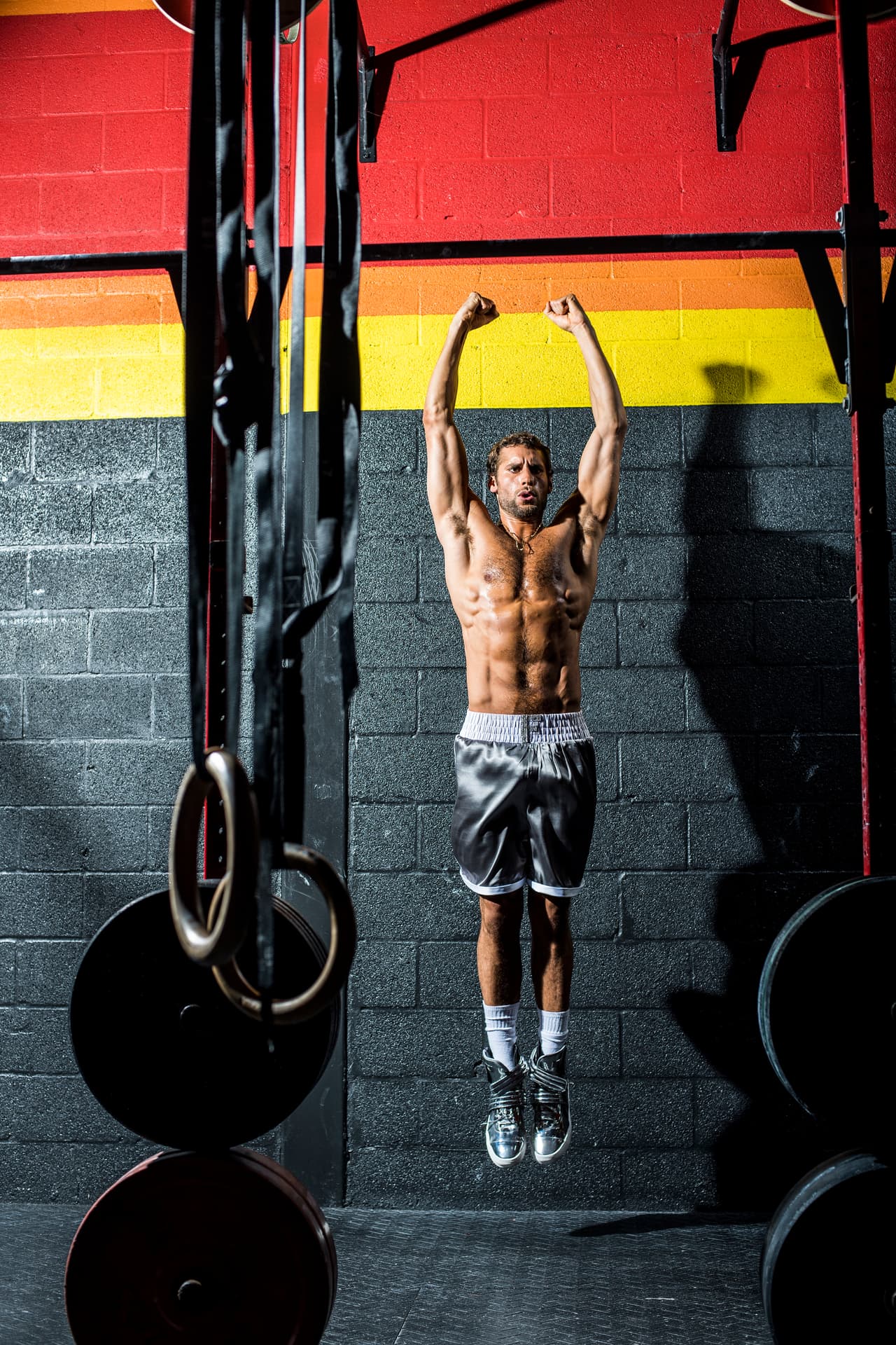 Franco Noriega en exclusiva para Mira Quién Baila. 
<br> Fotógrafo: 
<b>Felipe Cuevas / Univision</b> Locación: 
<b>CrossFit Doral – Miami, FL</b> Vestuario: 
<b>Blanca Elena Martínez</b> MakeUp: 
<b>Rocco Donna Hair & Beauty Art</b>