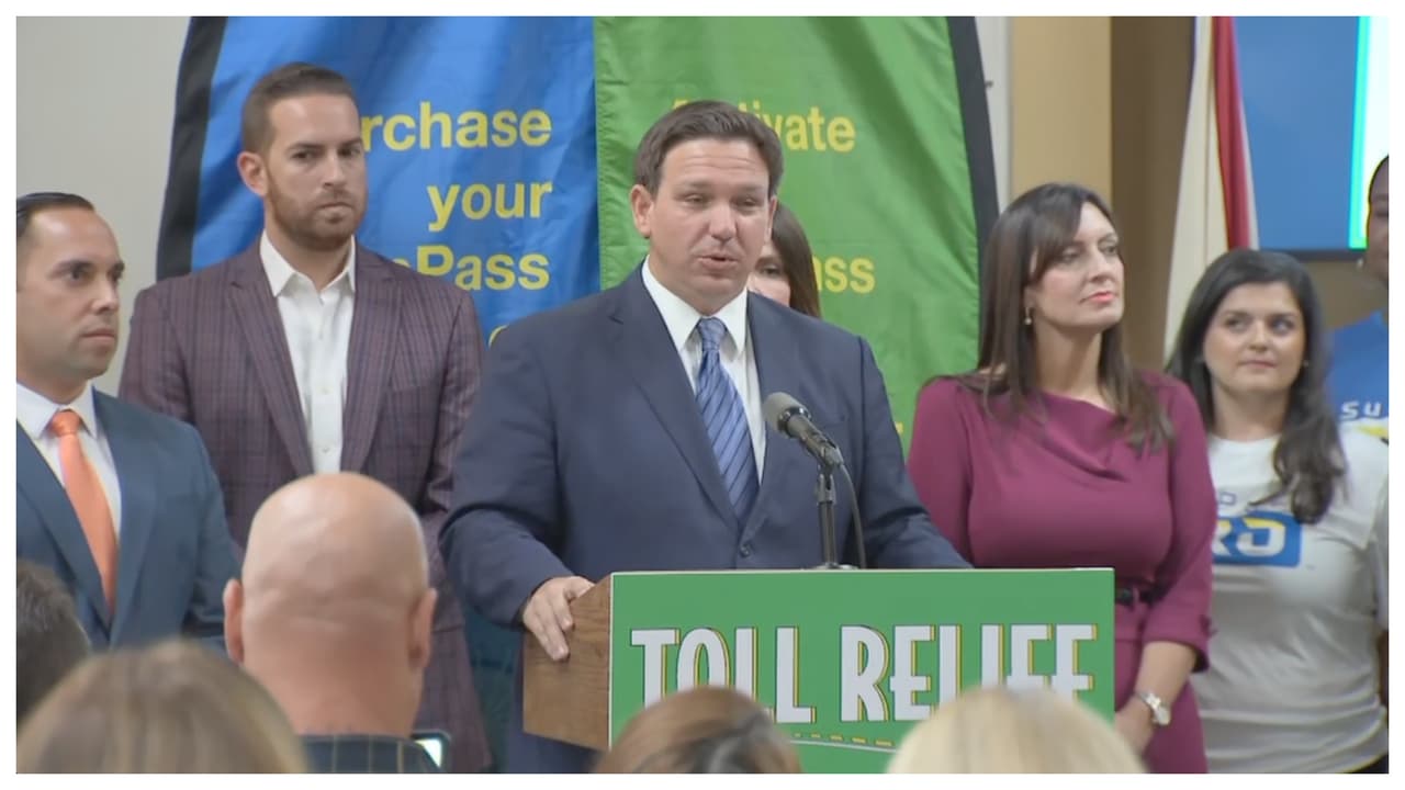 DeSantis propone descuento del 50% para usuarios frecuentes de E-ZPass y SunPass en Florida