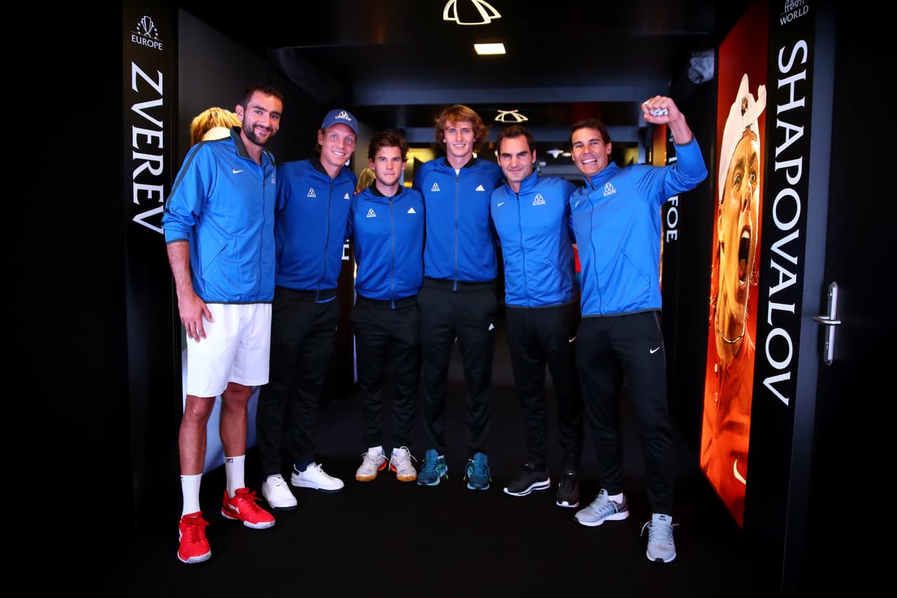 El equipo europeo estuvo integrado por Marin Cilic, Dominic Thiem, Rafael Nadal, Roger Federer, Alexander Zverev y Tomas Berdych, capitaneados por la leyenda Björn Borg.