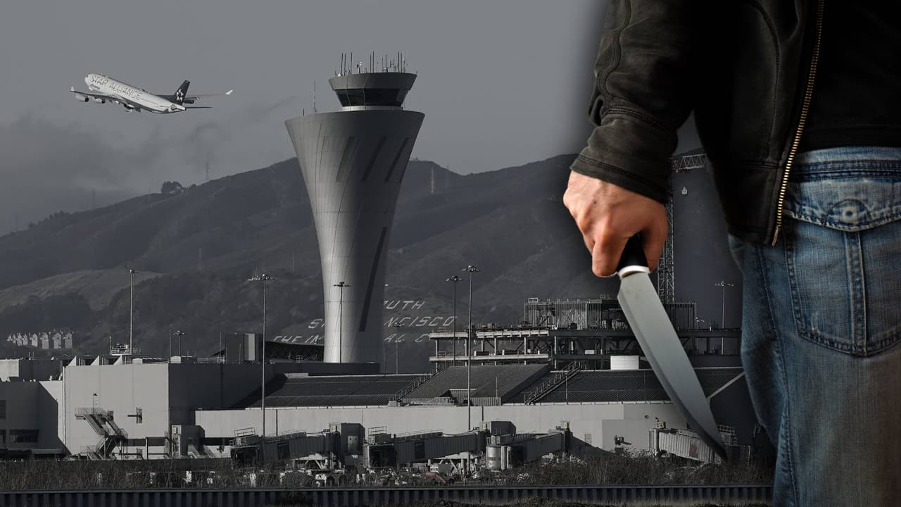Arrestan a sospechoso por atacar con arma punzocortante a tres pasajeros en el aeropuerto de San Francisco