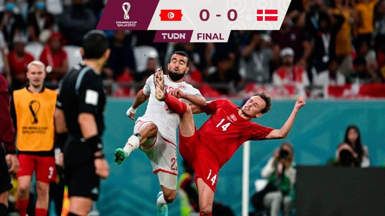 Dinamarca no pudo y empató contra Túnez en el grupo D