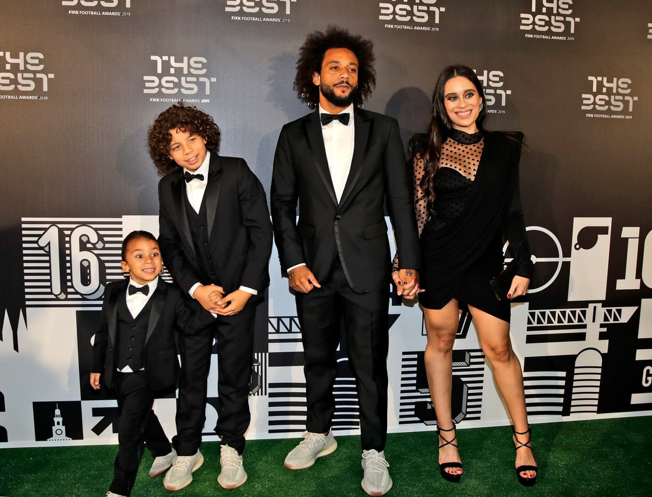 Marcelo y su pareja Clarice Alves junto con sus hijos Enzo Gattuso Alves Vieria y Liam