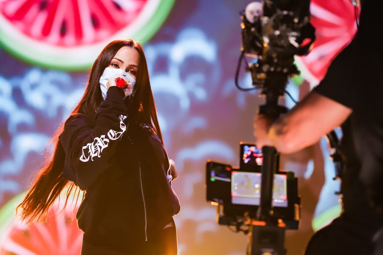 La bella 
<b>Natti Natasha</b> también ya acudió a ensayar.