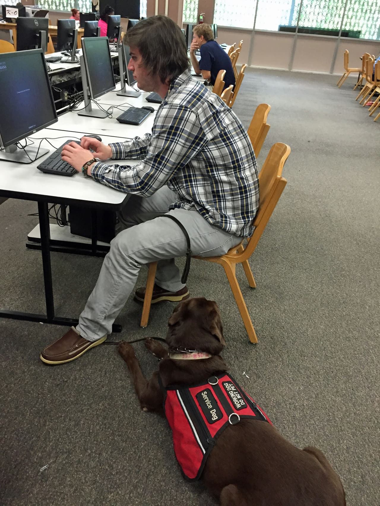 Por eso, su labrador, Chance, fue entrenado para detectar cacahuate al instante.