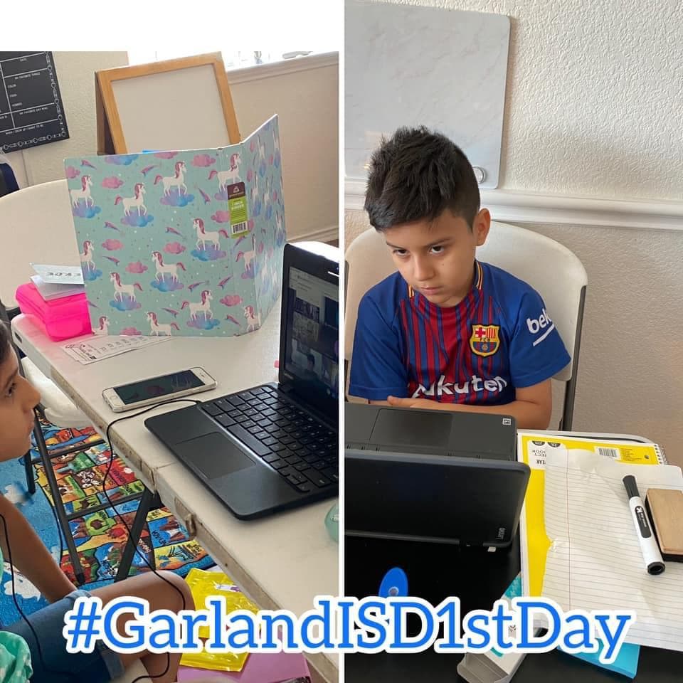 Las imágenes muestran la nueva forma de estudiar durante la pandemia del coronavirus.
<br>