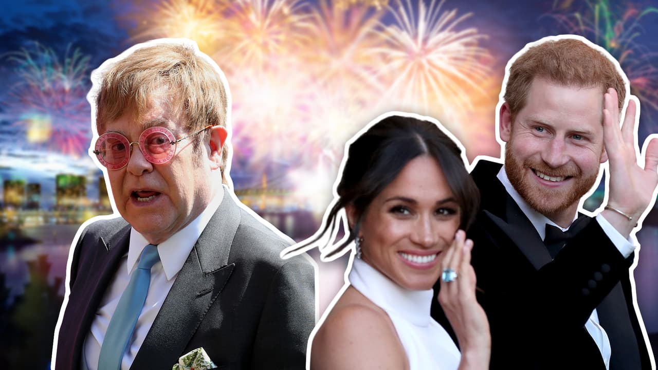 En recuerdo a Lady Diana: Elton John ameniza la recepción de Meghan y Harry