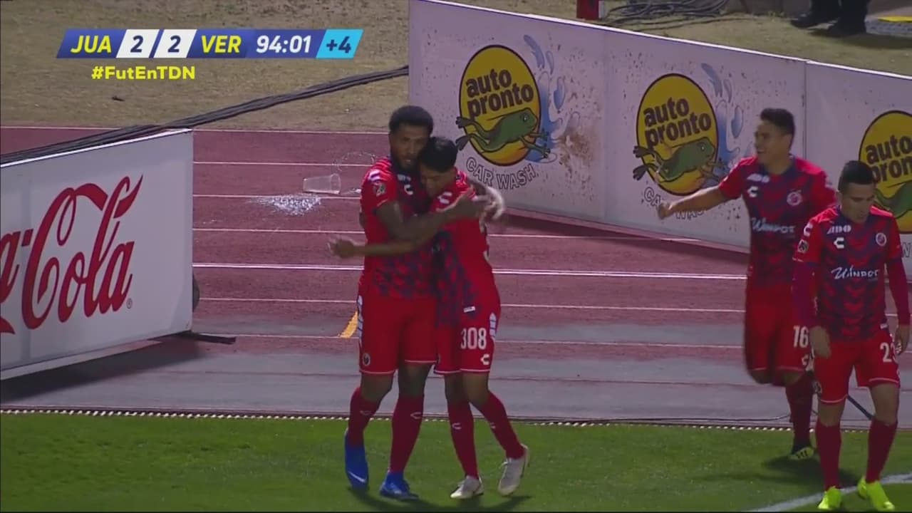 De último minuto Kazim Richards pone el empate 2-2 del Veracruz sobre Juárez