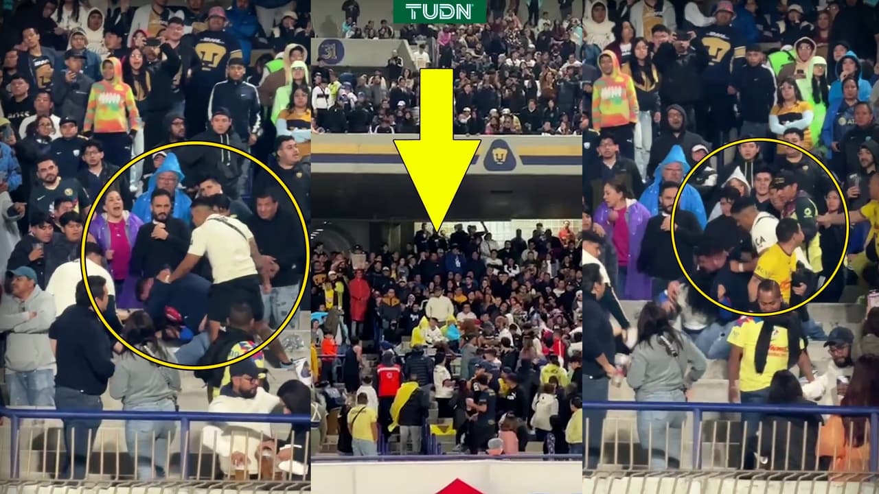 ¡Reprobable! Aparecen broncas en las gradas en el Pumas vs. América
