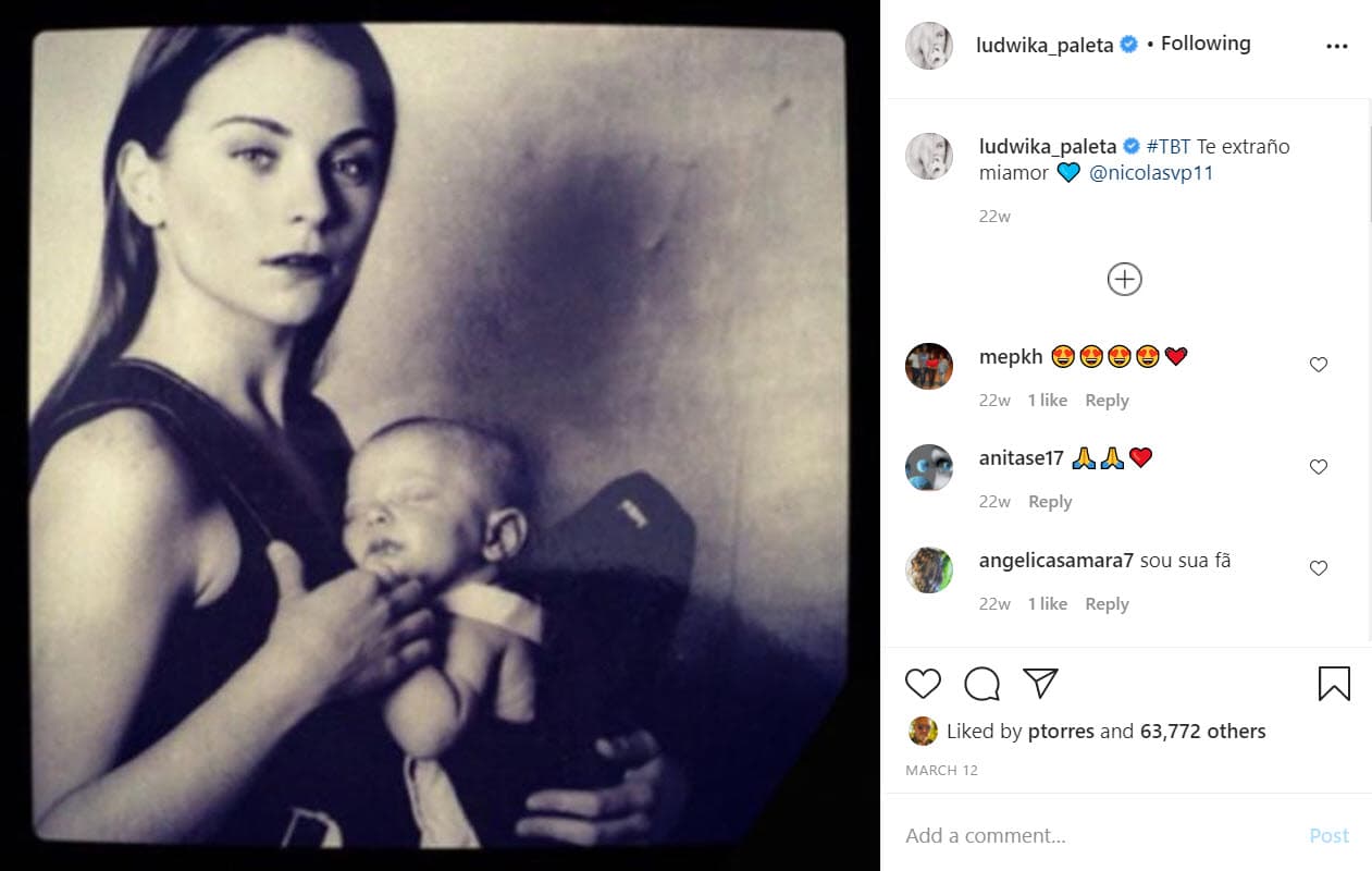 En marzo pasado, la actriz le escribió un cariñoso mensaje en Instagram junto a esta fotografía. "Te extraño mi amor", se lee en su publicación.