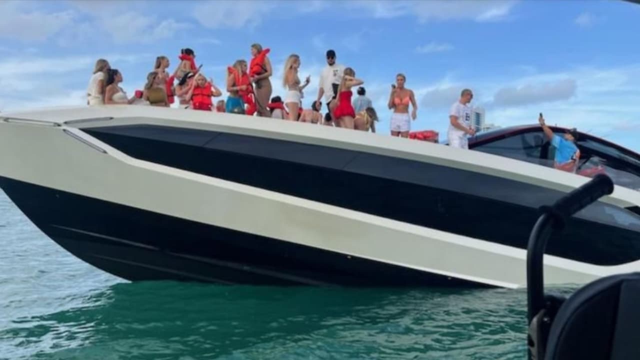 Yate de lujo se hunde en Miami con más de 30 ‘influencers’: ¿qué pasó?