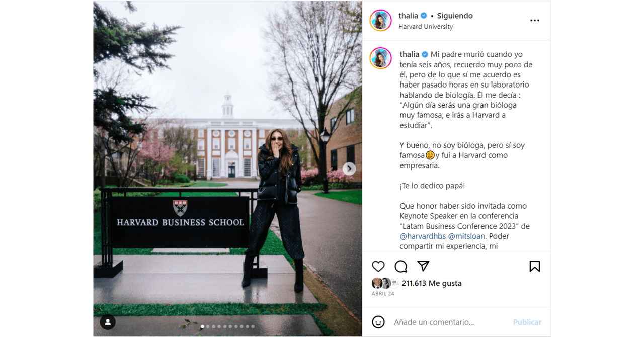 Thalía en Harvard