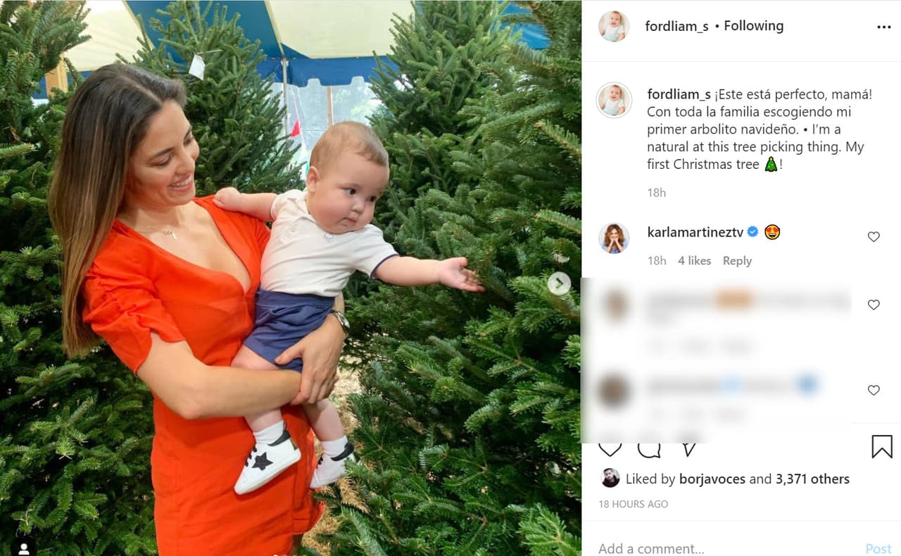 "¡Este está perfecto, mamá! Con toda la familia escogiendo 
<b><a href="https://www.instagram.com/p/CH3-tM6gHJs/" target="_blank">mi primer arbolito navideño</a></b>". 
<br>