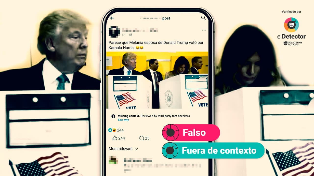 Esa foto NO muestra la votación de Donald Trump y su esposa Melania este 5 de noviembre: es de 2016