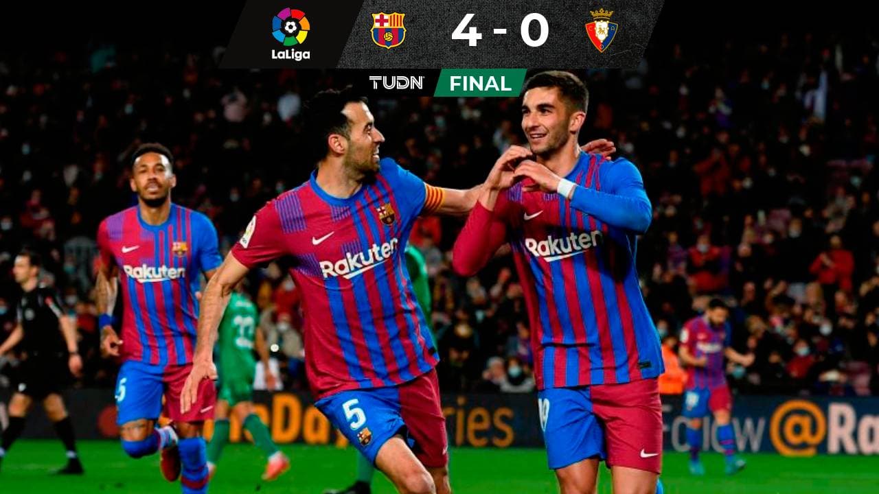 Barcelona aplastó al Osasuna y subió al tercer lugar de LaLiga
