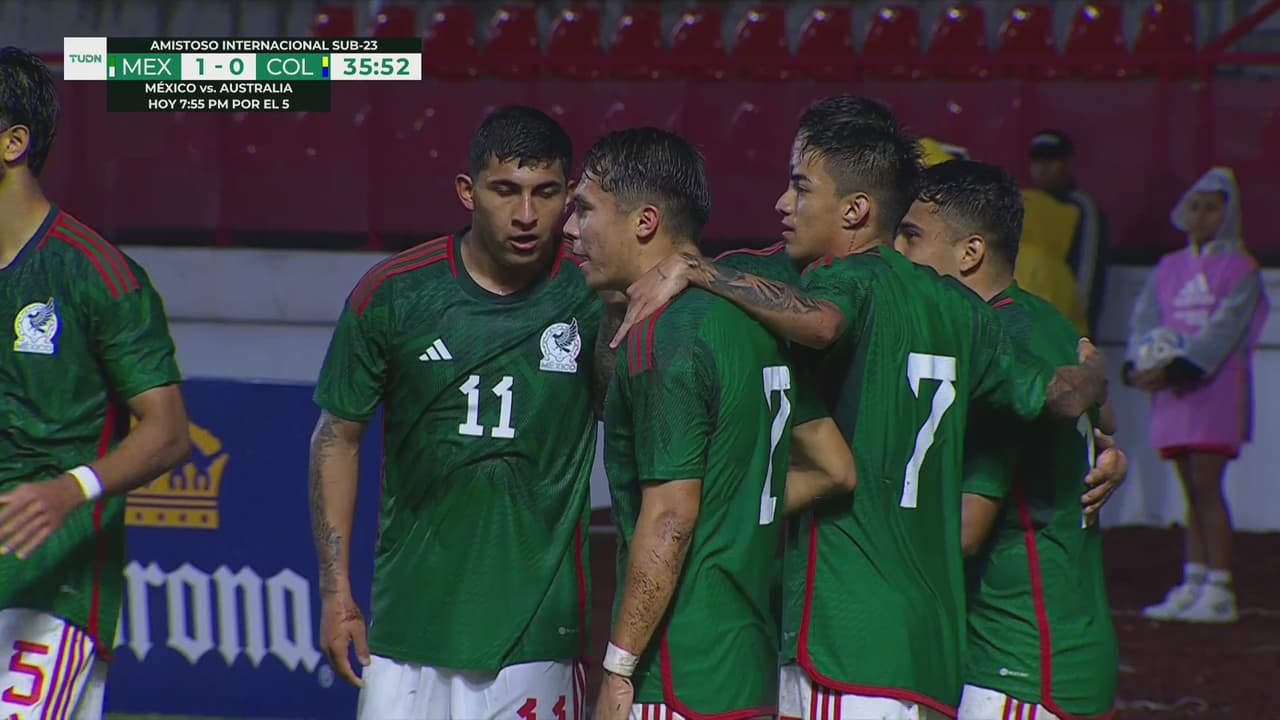 ¡Golazo! De la Rosa llega puntual y firma el 1-0 del Tri Sub-23