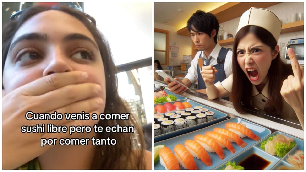 Corren a jóvenes de buffet de sushi por comer mucho y desatan debate: "Es para gente normal"