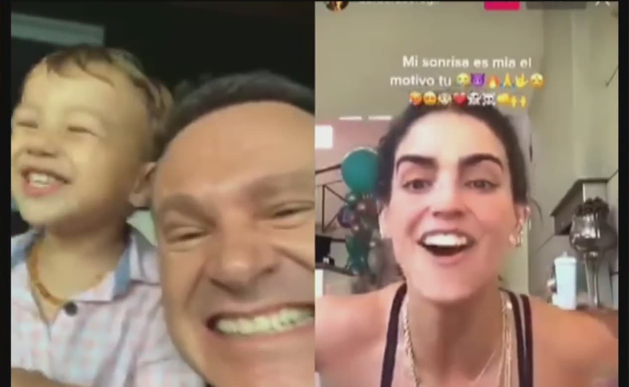 Alan y Liam sonrieron tal cual lo pidió la entrenadora. ¿Qué tal la sonrisa del más chico de los hijos de Tacher? Hasta negó con su dedito cuando escuchó la frase de Bárbara "que nadie te quite esa sonrisa".