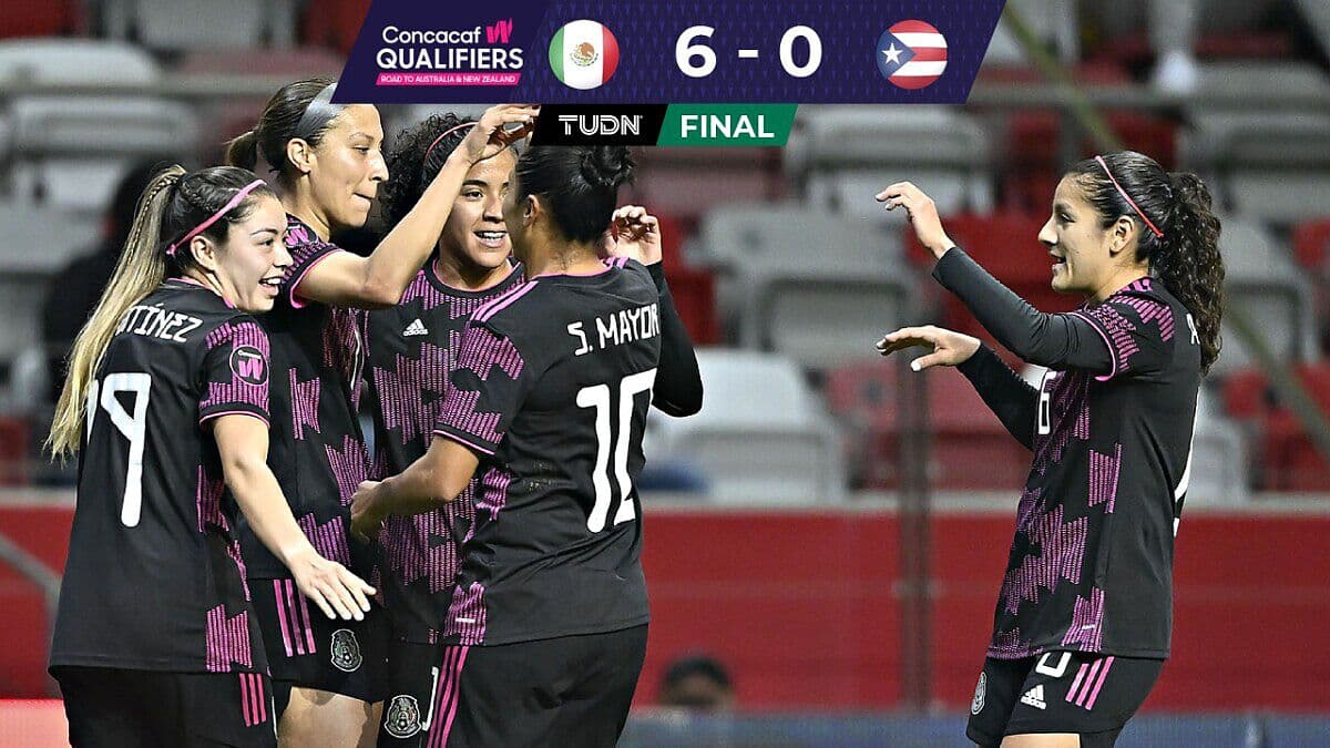 ¡Media docena! México golea 6-0 a Puerto Rico en la eliminatoria