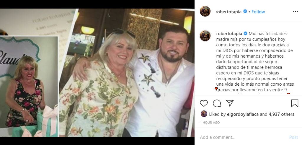 "
<b>Muchas felicidades madre mía por tu cumpleaños</b>. Hoy como todos los días le doy gracias a mi Dios por haberse compadecido de mí, de mis hermanos y habernos dado la oportunidad de seguir disfrutando de ti, madre hermosa".