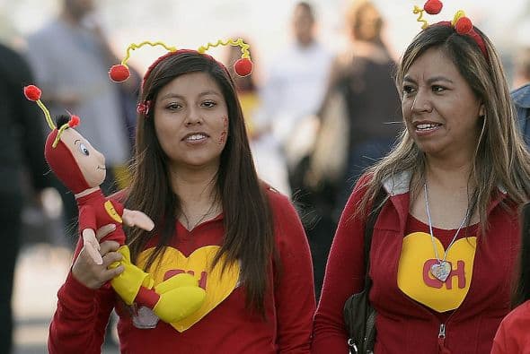 Las Chapulinas Coloradas, también dijeron presente en el homenaje a Chespirito.