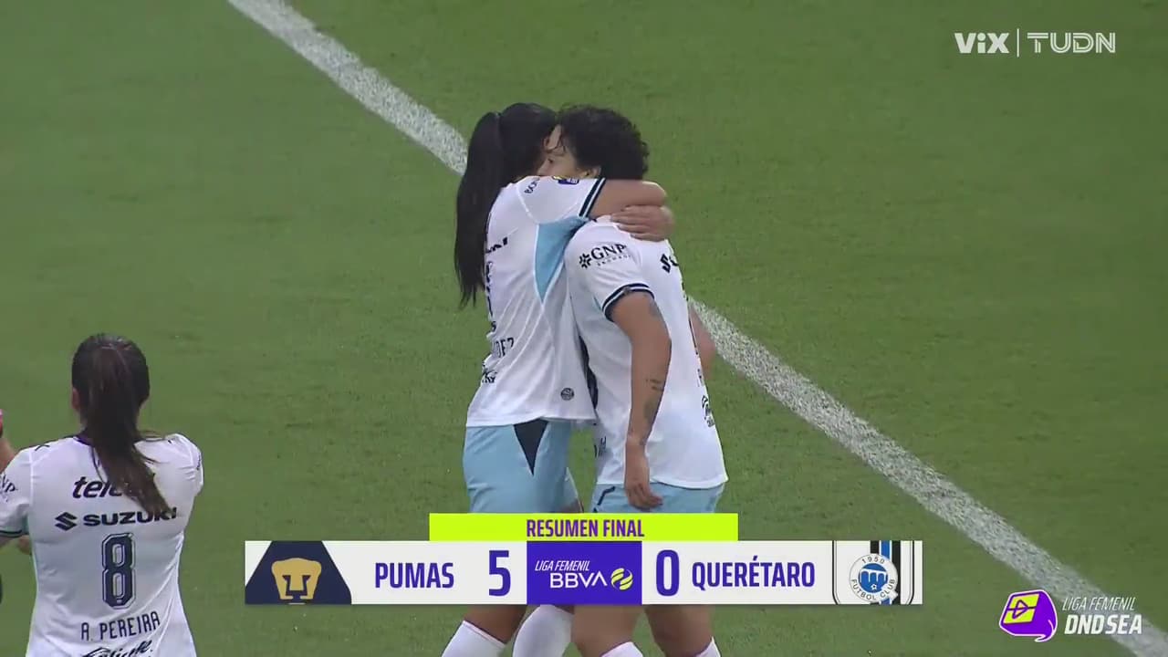 Pumas golea a Querétaro y suma segunda victoria en Liga Femenil 