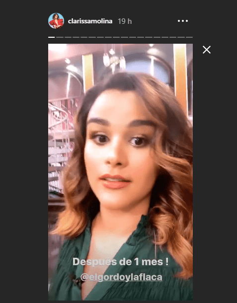 La conductora estuvo ausente durante un mes de los estudios, más no de la emisión, ya que desde su casa se enlazaba todos los días para el programa.