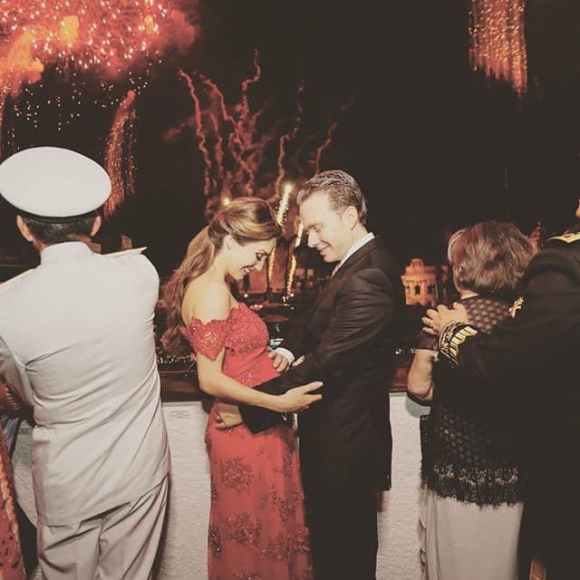 Así celebró junto a su esposo, el gobernador de Chiapas Manuel Velasco, la Independencia de México.