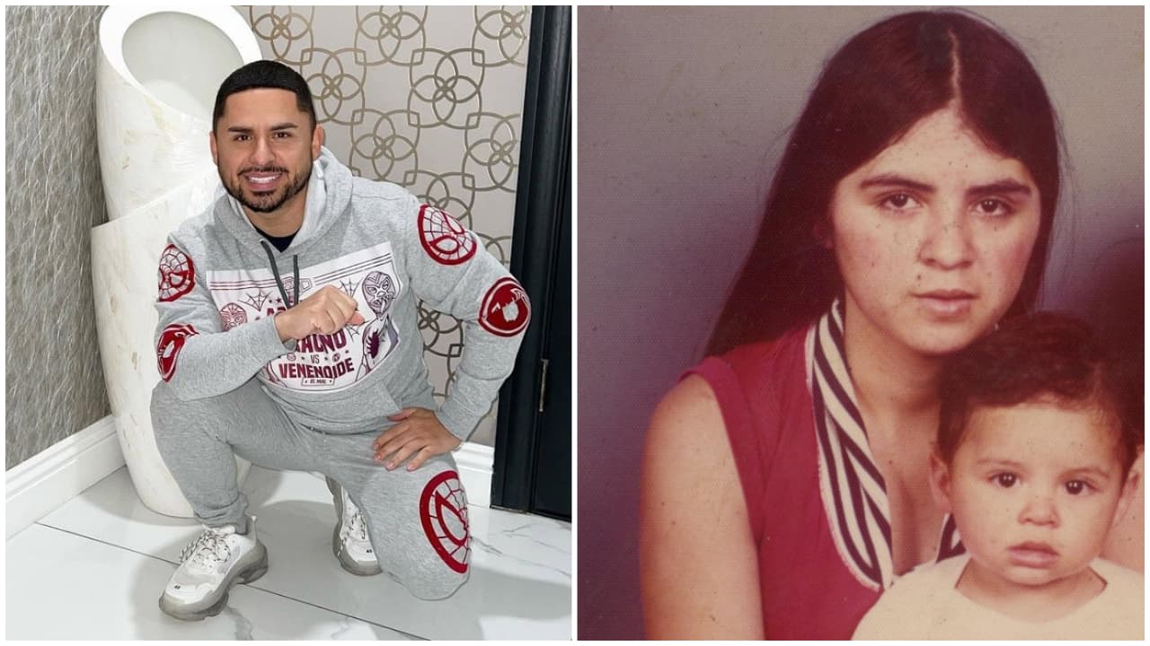 "¡Feliz Día del Niño plebada! Porque todos tenemos un niño dentro. Aquí una foto con mi amá y yo", escribió 
<b>Larry Hernández</b>.